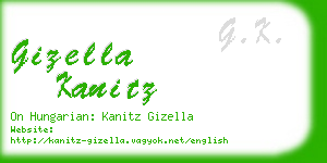 gizella kanitz business card